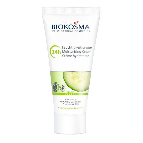 BIOKOSMA BASIC VISAGE 24h Moisturising Cream 30ml Natural Cosmetics Swiss.Made