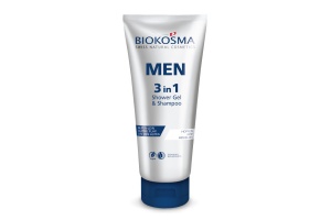 BIOKOSMA MEN 3 in 1  Shower Gel & Shampoo & Face Wash 200ml - Naturkosmetik Swiss Made